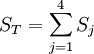 S_T=/sum^4_{j=1}S_j