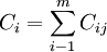 C_i=/sum_{i-1}^m C_{ij}