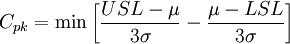 C_{pk}=/min/left