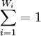 /sum_{i=1}^{W_i}=1