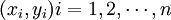(x_i,y_i)i=1,2,/cdots,n