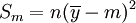 S_m=n(/overline{y}-m)^2