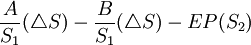 /frac{A}{S_1}(/triangle{S})-/frac{B}{S_1}(/triangle{S})-EP(S_2)
