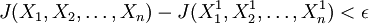 J(X_1,X_2,/ldots,X_n)-J(X^1_1,X^1_2,/ldots,X^1_n)</epsilon