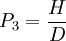 /Rho_3=/frac{H}{D}
