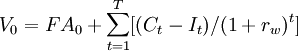 V_0=FA_0+/sum_{t=1}^T