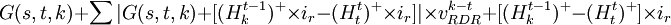 G(s,t,k)+/sum|G(s,t,k)+|/times v_{RDR}^{k-t}+/times i_r