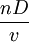 /frac{nD}{v}