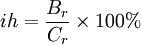ih=/frac{B_r}{C_r}/times100%