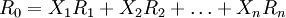 R_0=X_1R_1+X_2R_2+/ldots+X_nR_n