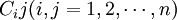 C_ij(i,j=1,2,/cdots,n)