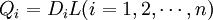 Q_i=D_iL(i=1,2,/cdots,n)