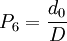 /Rho_6=/frac{d_0}{D}